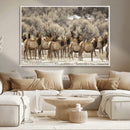 Majestic Elk Herd Winter Canvas, Elk Herd Winter Landscape by MyGreatCanvas | Canvas Wall Art Prints | Photo Prints & Wall Decor
