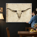 Longhorn Skull Wall Art Canvas Print – Rustic Western by MyGreatCanvas | Canvas Wall Art Prints | Photo Prints & Wall Decor