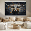 Rustic Longhorn Bull Wall Art Canvas Print – Vintage Western by MyGreatCanvas | Canvas Wall Art Prints | Photo Prints & Wall Decor
