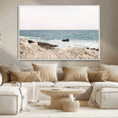 Coastal Ocean View Wall Art Canvas Print – Serene Rocky by MyGreatCanvas | Canvas Wall Art Prints | Photo Prints & Wall Decor