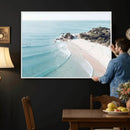 Aerial Beach Wall Art Canvas Print, Coastal Ocean Waves and by MyGreatCanvas | Canvas Wall Art Prints | Photo Prints & Wall Decor