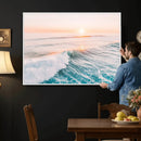 Sunset Surfing Wall Art Canvas Print, Ocean Wave Surfer with by MyGreatCanvas | Canvas Wall Art Prints | Photo Prints & Wall Decor