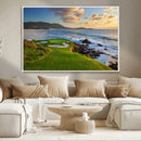 Coastal Golf Course Wall Art Canvas Print – Sunset with by MyGreatCanvas | Canvas Wall Art Prints | Photo Prints & Wall Decor