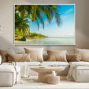Peaceful Tropical Beach Wall Art Canvas Print – Palm Trees by MyGreatCanvas | Canvas Wall Art Prints | Photo Prints & Wall Decor