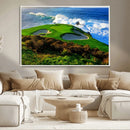 Coastal Golf Course Wall Art Canvas Print – Vibrant Green by MyGreatCanvas | Canvas Wall Art Prints | Photo Prints & Wall Decor