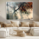 Sunlit Autumn Forest Wall Art Canvas Print – Framed Mist by MyGreatCanvas | Canvas Wall Art Prints | Photo Prints & Wall Decor