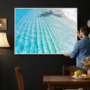 Crystal Clear Ocean Water Sunlit Reflections Palm Shadow Sandy Beach Tropical Wall Art for Home, Office Decor by MyGreatCanvas | Canvas Wall Art Prints | Photo Prints & Wall Decor