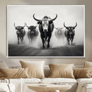 Texas Longhorn Wall Art Canvas Print, Framed Speckled Cow by MyGreatCanvas | Canvas Wall Art Prints | Photo Prints & Wall Decor