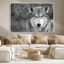 Wild Wolf Blue Eye Wall Art Canvas Print
