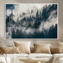 Foggy Pine Forest Wall Art – Framed Black White Nature by MyGreatCanvas | Canvas Wall Art Prints | Photo Prints & Wall Decor