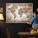 Personalized Vintage Map Wall Art Canvas Print – Custom Push by MyGreatCanvas | Canvas Wall Art Prints | Photo Prints & Wall Decor
