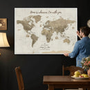 Push Pin World Map Canvas Print – Travel Tracker Wall Art by MyGreatCanvas | Canvas Wall Art Prints | Photo Prints & Wall Decor