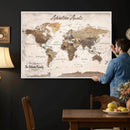 Custom Push Pin World Map Wall Art Canvas Print – by MyGreatCanvas | Canvas Wall Art Prints | Photo Prints & Wall Decor
