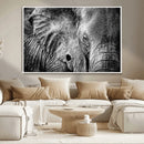 Wild Old Elephant Wall Art Canvas Print