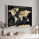 Personalized World Map Wall Art – Custom Framed Push Pin