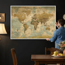 Personalized Custom World Map Wall Art Print – Add Your