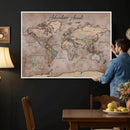 Custom Push Pin World Map Wall Art Canvas Print – by MyGreatCanvas | Canvas Wall Art Prints | Photo Prints & Wall Decor