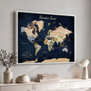 Personalized Antique World Map Canvas Print – Custom Push