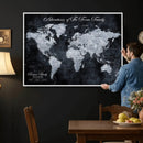 Personalized Push Pin World Map Canvas – Custom Framed by MyGreatCanvas | Canvas Wall Art Prints | Photo Prints & Wall Decor