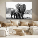 Elephant Family Africa Wall Art Canvas Print by MyGreatCanvas | Canvas Wall Art Prints | Photo Prints & Wall Decor