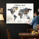Custom Push Pin World Map Wall Art Canvas Print – by MyGreatCanvas | Canvas Wall Art Prints | Photo Prints & Wall Decor