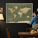Personalized Push Pin World Map Canvas – Custom Framed by MyGreatCanvas | Canvas Wall Art Prints | Photo Prints & Wall Decor
