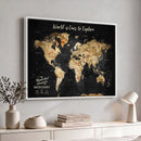 Framed Personalized Push Pin World Map – Custom Travel