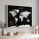Custom Push Pin World Map Wall Art Canvas Print – Custom
