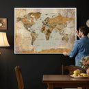 World Map Canvas Print – Detailed Map of the World Wall Art by MyGreatCanvas | Canvas Wall Art Prints | Photo Prints & Wall Decor