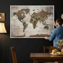 World Map Canvas Print – Framed Detailed Map of the World by MyGreatCanvas | Canvas Wall Art Prints | Photo Prints & Wall Decor