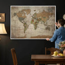 World Map Canvas Print – Framed Travel Map Wall Art for by MyGreatCanvas | Canvas Wall Art Prints | Photo Prints & Wall Decor