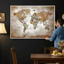 Vibrant Watercolor World Map Canvas Wall Art – Framed Travel by MyGreatCanvas | Canvas Wall Art Prints | Photo Prints & Wall Decor