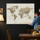 Detailed World Map Wall Art Canvas Print by MyGreatCanvas | Canvas Wall Art Prints | Photo Prints & Wall Decor