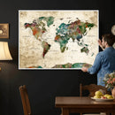 World Map Canvas Print – Framed Detailed Map of the World by MyGreatCanvas | Canvas Wall Art Prints | Photo Prints & Wall Decor