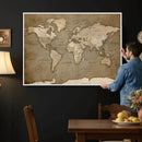 World Map Wall Art Canvas Print, Framed Map Art Picture by MyGreatCanvas | Canvas Wall Art Prints | Photo Prints & Wall Decor