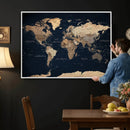 World Map Canvas Print – Detailed Map of the World Wall Art by MyGreatCanvas | Canvas Wall Art Prints | Photo Prints & Wall Decor