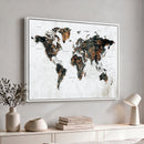 Large World Map Canvas Print – Framed Travel Map Wall Art