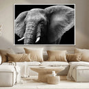 Big Elephant Close Up Wall Art Canvas Print