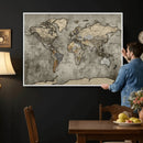 World Map Canvas Print – Detailed Map of the World Wall Art