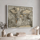 World Map Canvas Print – Detailed Map of the World Wall Art