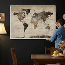 World Map Canvas Print – Detailed Map of the World Adventure by MyGreatCanvas | Canvas Wall Art Prints | Photo Prints & Wall Decor