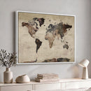 World Map Canvas Print – Detailed Map of the World Adventure