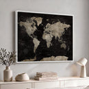 Detailed World Map Wall Art Print - Large Framed World Map