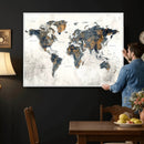 World Map Wall Art Canvas Print for Office Wall Decor by MyGreatCanvas | Canvas Wall Art Prints | Photo Prints & Wall Decor