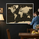 World Map Canvas Print – Framed World Map Wall Art for