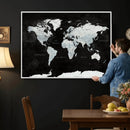 World Map Canvas Print – Framed Push Pin Wall Art, Color by MyGreatCanvas | Canvas Wall Art Prints | Photo Prints & Wall Decor