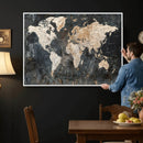World Map Canvas Print – Detailed Map of the World Wall Art by MyGreatCanvas | Canvas Wall Art Prints | Photo Prints & Wall Decor