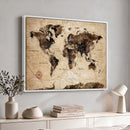 World Map Wall Art Canvas Print