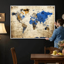 World Map Canvas Print – Colorful Abstract Travel Map, by MyGreatCanvas | Canvas Wall Art Prints | Photo Prints & Wall Decor