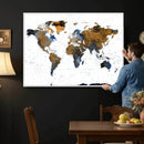 World Map Wall Art Canvas Print, Modern Decorative Framed by MyGreatCanvas | Canvas Wall Art Prints | Photo Prints & Wall Decor